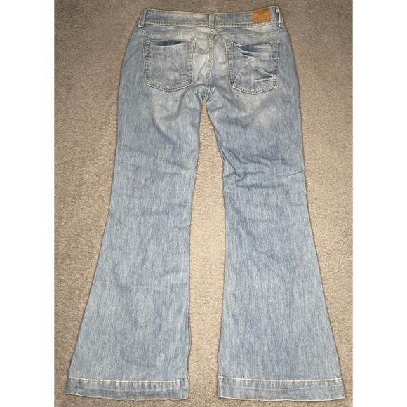 Vintage Anchor Blue Jeans Womens 13R Bell Bottom Flare Low Rise Denim Hip Pop‎ - Picture 6 of 13